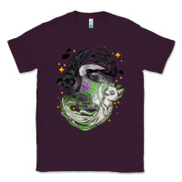 Plum Magical cats ghost with moon Halloween Classic Tee - NancyCooperArtShop