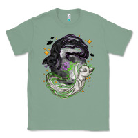 Sage Magical cats ghost with moon Halloween Classic Tee - NancyCooperArtShop