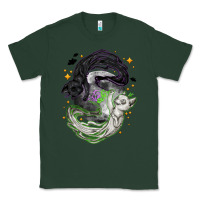 Sports Green Magical cats ghost with moon Halloween Classic Tee - NancyCooperArtShop