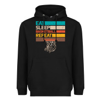 Black Eat Sleep Basketball Repeat Heavyweight Hoodie - Bettercallsaul