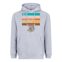 Heather Grey Eat Sleep Basketball Repeat Heavyweight Hoodie - Bettercallsaul