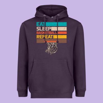 Eat Sleep Basketball Repeat Heavyweight Hoodie Designed By Bettercallsaul