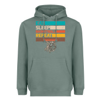 Sage Eat Sleep Basketball Repeat Heavyweight Hoodie - Bettercallsaul
