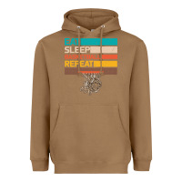 Toasted Coconut Eat Sleep Basketball Repeat Heavyweight Hoodie - Bettercallsaul