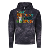 Cloud Black just a little moody coffee cup long haired cow Vintage Hoodie - Jasminsmagicworld