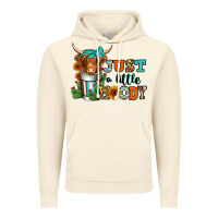 Vintage Artic just a little moody coffee cup long haired cow Vintage Hoodie - Jasminsmagicworld