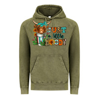 Vintage Olive just a little moody coffee cup long haired cow Vintage Hoodie - Jasminsmagicworld