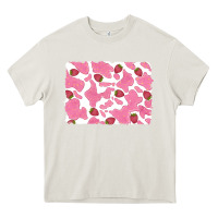 Cream distressed strawberry milkshake cowhide Heavy Core Tee - RanaPortraitStore