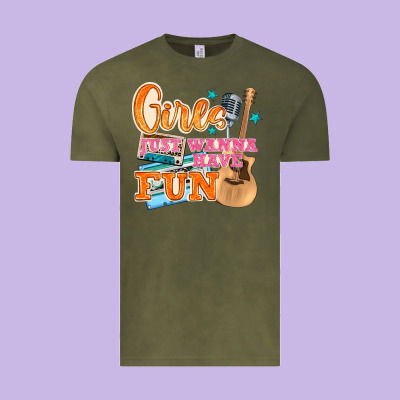 Girls Just Wanna Have Fun Vintage Tee Designed By Nancycooperartshop