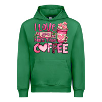 Emerald i love you more than coffee valentines day Urban Hoodie - OliviaCreatesArt