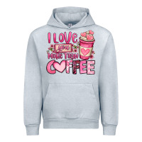 Heather Grey i love you more than coffee valentines day Urban Hoodie - OliviaCreatesArt