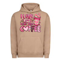 Pigment Burro i love you more than coffee valentines day Urban Hoodie - OliviaCreatesArt