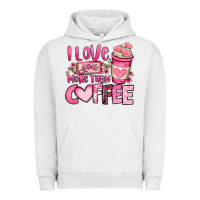Pigment Lunar Rock i love you more than coffee valentines day Urban Hoodie - OliviaCreatesArt