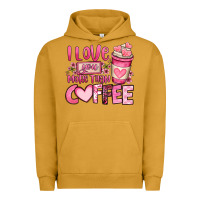 Pigment Peanut Butter i love you more than coffee valentines day Urban Hoodie - OliviaCreatesArt