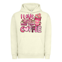 Pigment Pistachio i love you more than coffee valentines day Urban Hoodie - OliviaCreatesArt