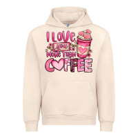 Sandshell i love you more than coffee valentines day Urban Hoodie - OliviaCreatesArt