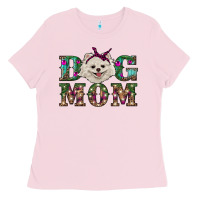 Bubblegum Pink Christmas dog mom Pomeranian Ladies Tee - RanaPortraitStore