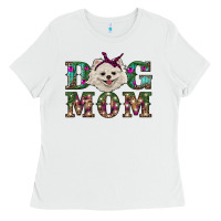 White Christmas dog mom Pomeranian Ladies Tee - RanaPortraitStore