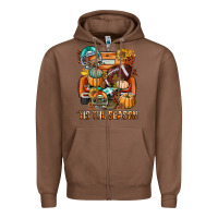 Chestnut Tis The Season Fall Football Truck Zipper Hoodie - BundleAndBundleShop