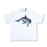 White bottlenose dolphin Urban Heavy Tee - LillyAllenDesigns