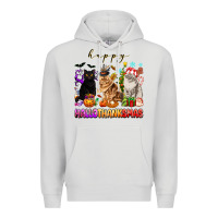 Happy Hallothanksmas Cats Premium Hoodie | Teevron