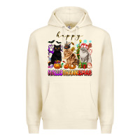 Sandshell happy hallothanksmas cats Premium Hoodie - texasbilliewilder