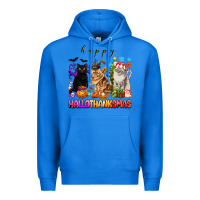 True Royal happy hallothanksmas cats Premium Hoodie - texasbilliewilder