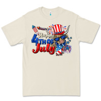 Bone Happy 4th of July cow Premium Tee - CowGirlArtShop