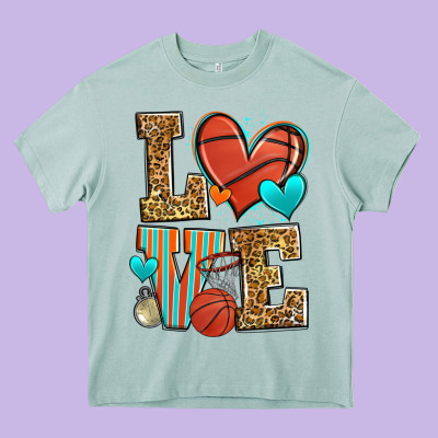 Love Basketball Heavy Core Tee Designed By Zillion Design Studio