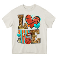 Cream love basketball Heavy Core Tee - Zillion Design Studio