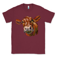 Burgundy red angus face Classic Tee - LillyAllenDesigns