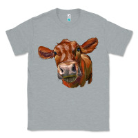 Heather Grey red angus face Classic Tee - LillyAllenDesigns