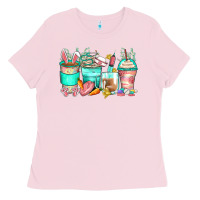 Bubblegum Pink easter nurse coffee cups Ladies Tee - Zillion Design Studio