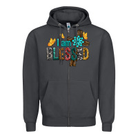 Smoke I Am Blessed Cross Zipper Hoodie - BundleAndBundleShop