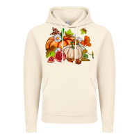 Vintage Artic pumpkins daisies and fall leaf's ado Vintage Hoodie - AdoDesignShop