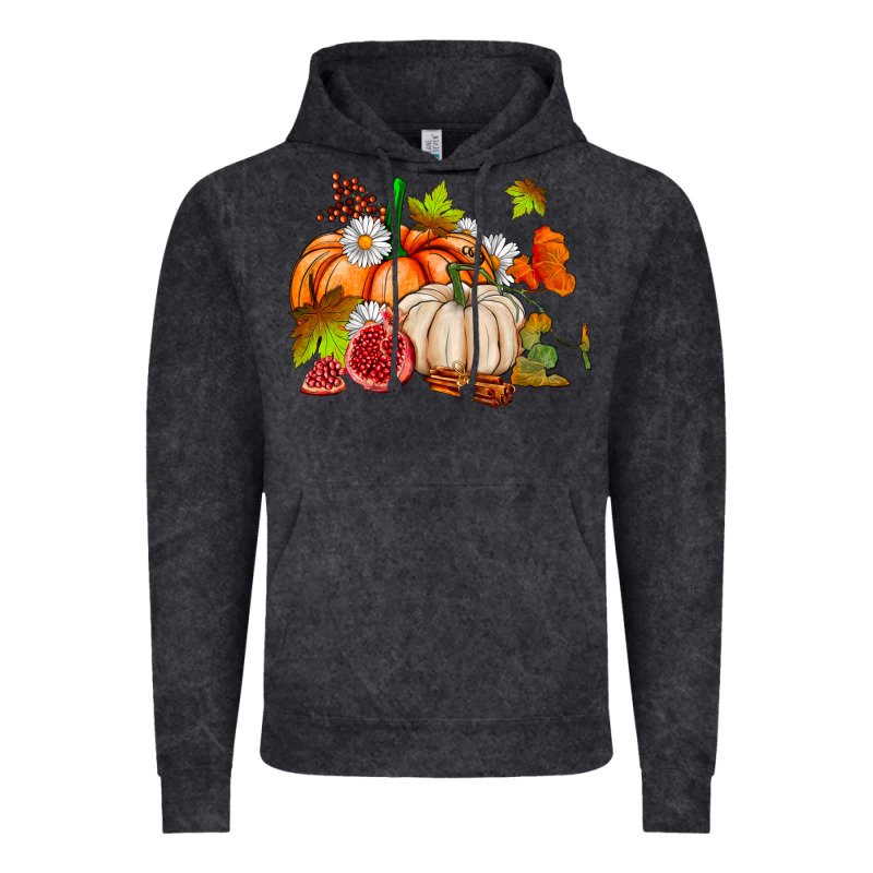 Pumpkins Daisies And Fall Leaf's Ado Vintage Hoodie by AdoDesignShop | Teevron