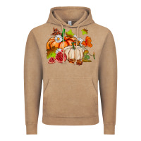 Vintage Coffee pumpkins daisies and fall leaf's ado Vintage Hoodie - AdoDesignShop
