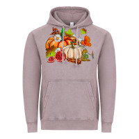 Vintage Zinc pumpkins daisies and fall leaf's ado Vintage Hoodie - AdoDesignShop
