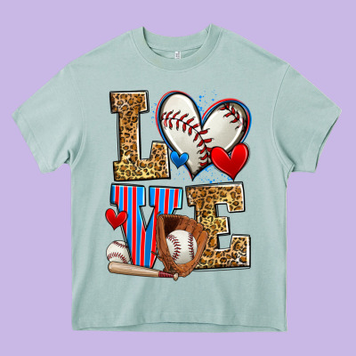 Love Baseball Heavy Core Tee Designed By Zillion Design Studio