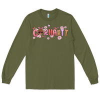 Army Green carhartt cow valentines day Long Sleeve Tee - MaliasSmallBusiness