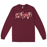 Burgundy carhartt cow valentines day Long Sleeve Tee - MaliasSmallBusiness