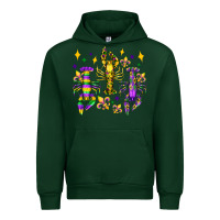 Forest Green mardi gras craw fish olivia Urban Hoodie - OliviaCreatesArt