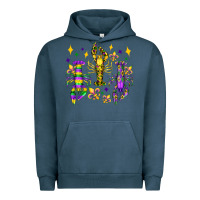 Pigment Midnight Navy mardi gras craw fish olivia Urban Hoodie - OliviaCreatesArt