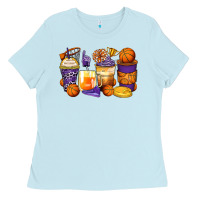Baby Blue basketball coffee cups Ladies Tee - Zillion Design Studio