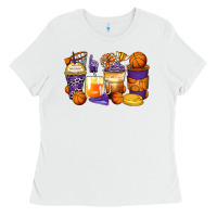 White basketball coffee cups Ladies Tee - Zillion Design Studio