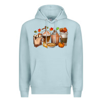 Blue Mist Pumpkin Spice Coffee Cups Premium Hoodie - texasbilliewilder