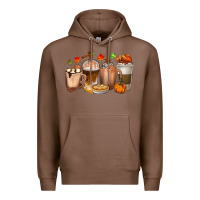 Chestnut Pumpkin Spice Coffee Cups Premium Hoodie - texasbilliewilder