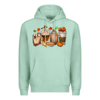 Seafoam Pumpkin Spice Coffee Cups Premium Hoodie - texasbilliewilder