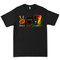 Black peace love juneteenth raised fist Premium Tee - HRA Design Shop
