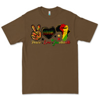 Cacao peace love juneteenth raised fist Premium Tee - HRA Design Shop